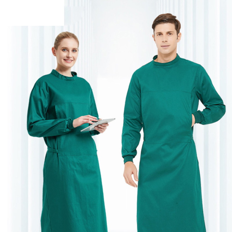 Medical Lab Gown - Paupières féminines semi-enveloppées à manches longues,